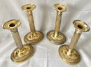 Early 19th Century Set of Four Gilded Old Sheffield Plate Candlesticks.