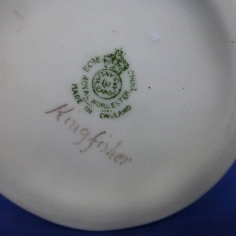 Royal Worcester Barrel Jug Kingfisher C1925