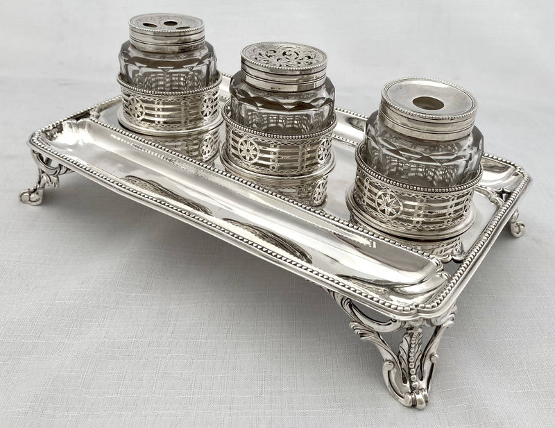 Georgian, George III, Silver Inkstand. London 1778 William Plummer. 19.8 troy ounces.