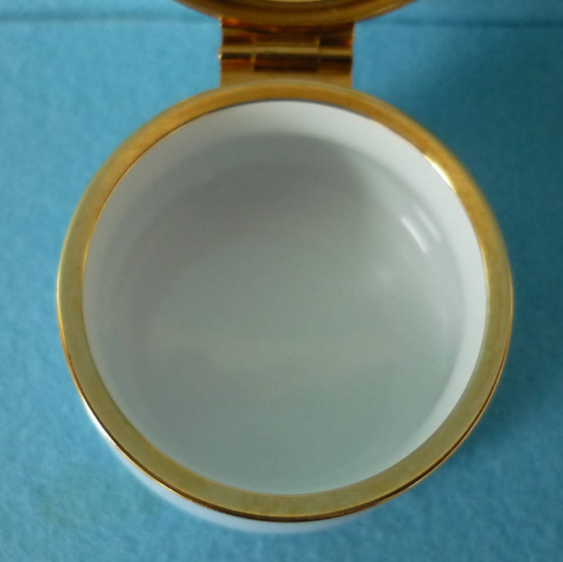 A Kingsley Enamels Trinket Pot with Floral Design
