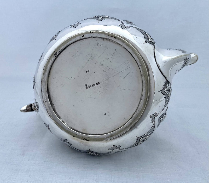 Victorian Silver Plated Ornate Tea Set. Atkins Brothers, Sheffield, circa 1875.