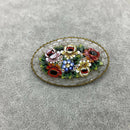 Vintage micromosaic brooch
