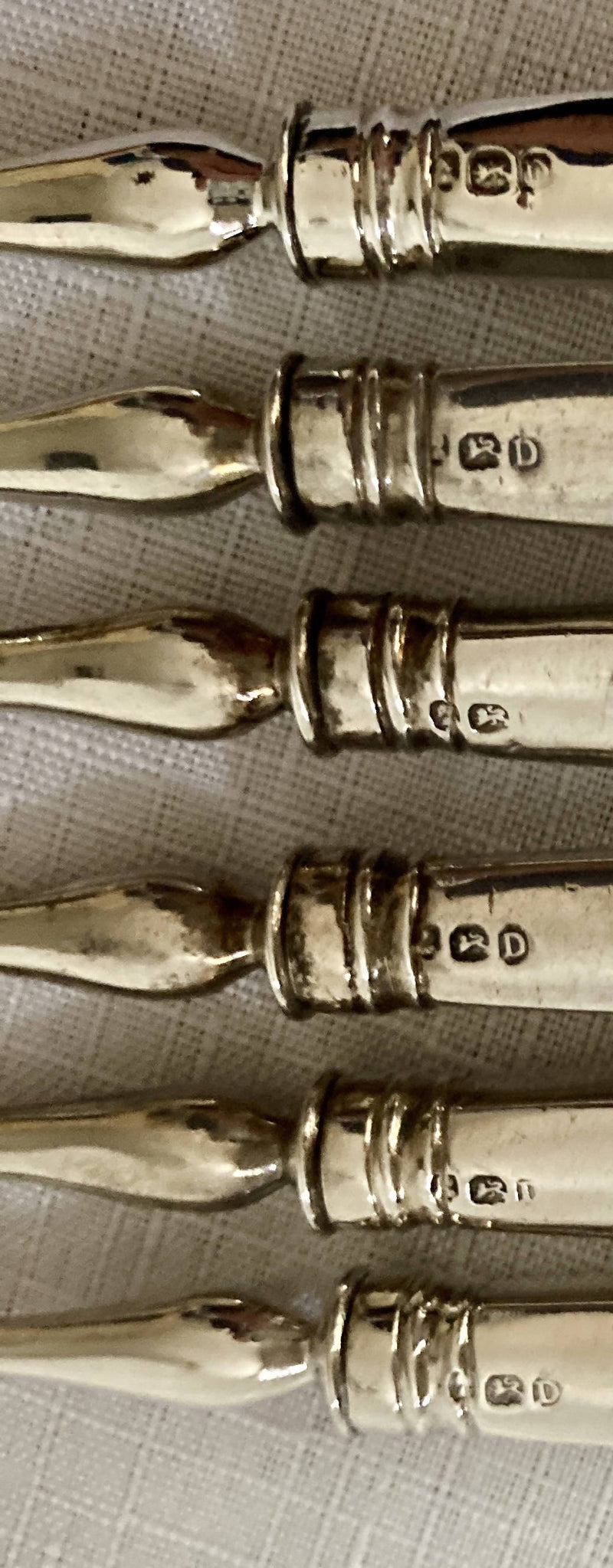 Georgian, George III, Crested Silver Dessert Knives & Forks for Twelve. London 1799 William Abdy II.