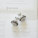 18ct White Gold Black & White Diamond Earrings