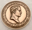 The Death of Napoleon Bonaparte on Saint Helena Bronze Medal. After Andrieu.