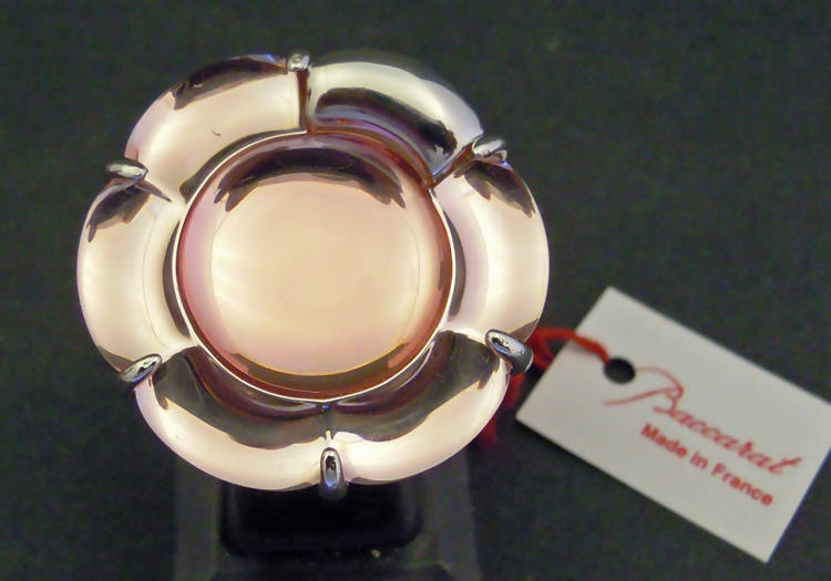 Baccarat flower ring, size O