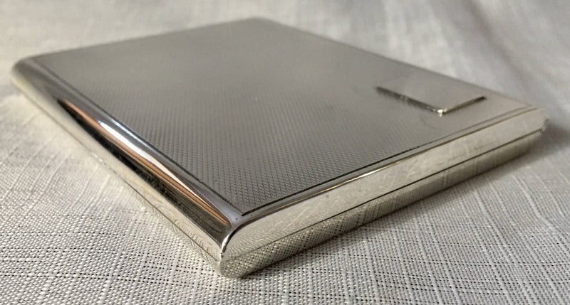 Asprey, George V, silver cigarette case. London 1929 Asprey & Co. Ltd. 3.6 troy ounces.