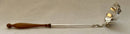 George II Style Silver Plated Toddy Ladle with Turned Fruitwood Handle.