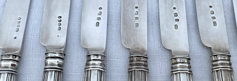 Georgian, George IV, Cased Silver Kings Pattern Dessert Service for Twelve. Sheffield 1822 -1826.