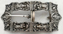Large Figural Relief Wilhelmina Dutch Silver Buckle. 833 Standard 1908. 2.9 troy ounces.