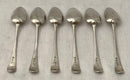 Georgian, George III, Six Silver Teaspoons. London 1806 Edward Lees. 2.8 troy ounces.