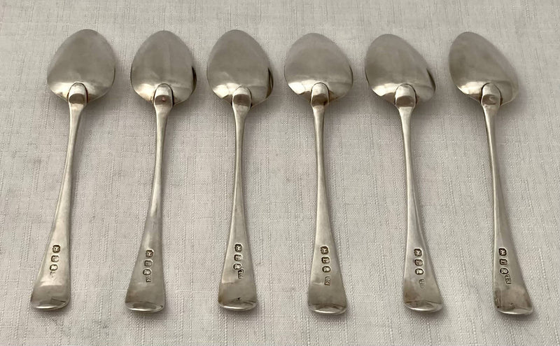 Georgian, George III, Six Silver Teaspoons. London 1806 Edward Lees. 2.8 troy ounces.