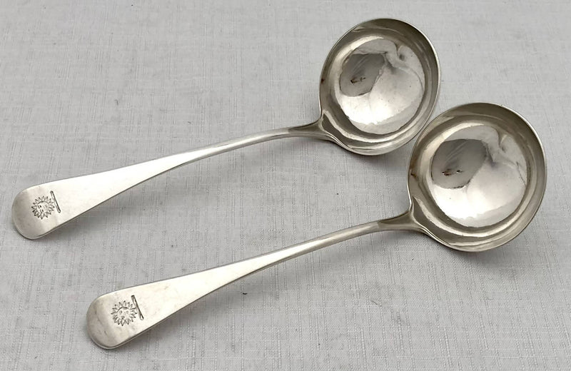 Georgian, George III, Pair of Silver Sauce Ladles. London 1798 Richard Crossley. 3.2 troy ounces.