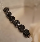 New Pave Set Boi Ploi Black Spinel Bolo Bracelet in Platinum Overlay Sterling Silver - 6.750 Ct