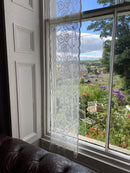 "Olivia highland rose" Antique Victorian style Cotton Lace Curtain Panelling Sold By The Metre - 12 Inches Wide