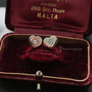 Handmade 18ct White Gold & Diamond Heart Earrings