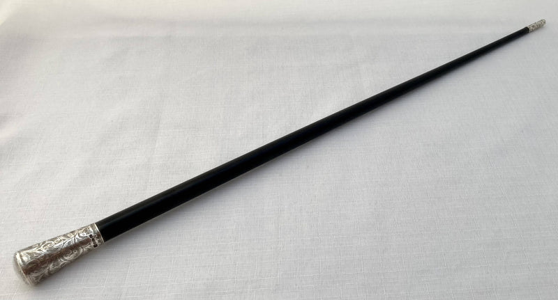Victorian Silver Mounted Baton. Chester 1892 William Williams.