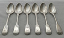 Georgian Set of Six Scottish Provincial Silver Tablespoons. William Jamieson of Aberdeen. 14.1 troy ounces.