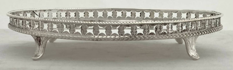 Georgian, George III, Old Sheffield Plate Galleried Teapot Stand, circa 1780 - 1800.