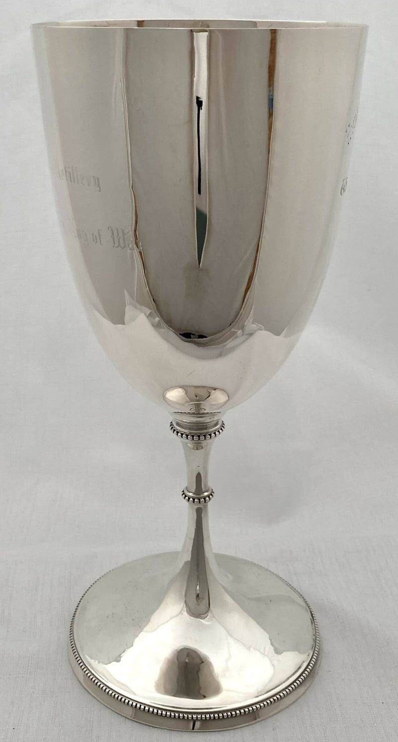 Indian Silver Regimental Trophy Cup for Hyderabad Rifle Association.  Peter Orr and Sons of Madras, circa 1887. 14.6 troy ounces.