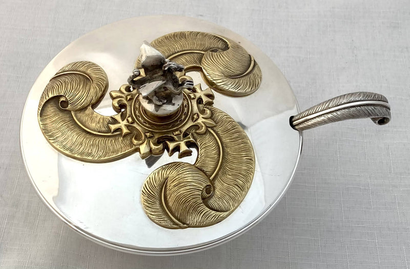 Elizabeth II Silver Bowl & Sifter Ladle for the Investiture of Charles, Prince of Wales. London 1968 Asprey & Co. Ltd. 17.4 troy ounces.