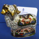 Royal Crown Derby Paperweight Imari Ram (Special Edition Gold Backstamp) - Boxed
