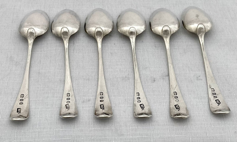 Georgian, George III, Six Silver Teaspoons. London 1797 Richard Crossley. 3.5 troy ounces.