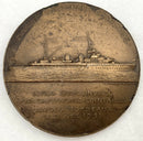 Bronze Relief Medallion for the French Navy Aviso 'Bougainville' & Admiral Louis Antoine de Bougainville.