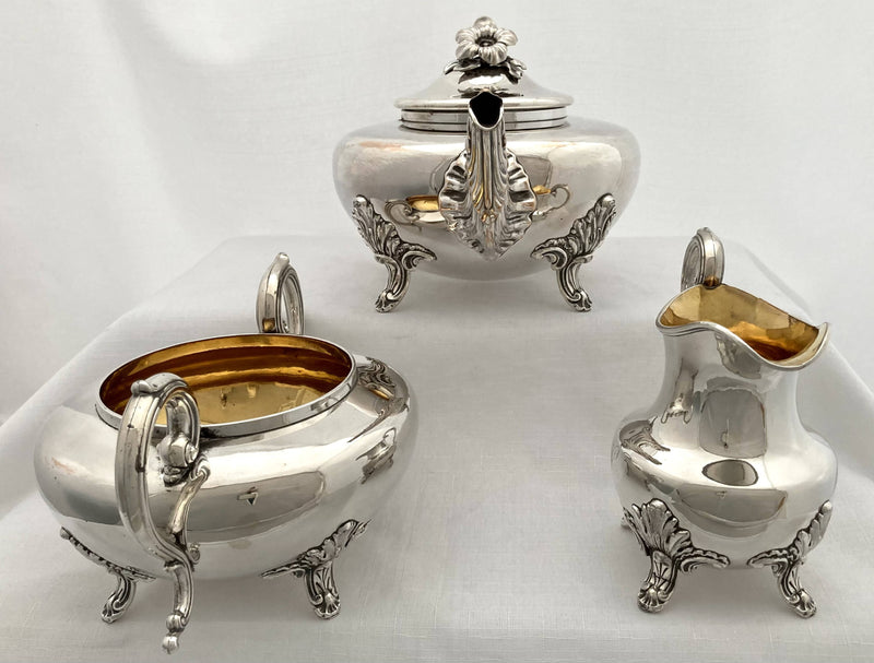 Late Georgian Old Sheffield Plate Tea Set. Blagden Hodgson & Co Sheffield, circa 1825 - 1835