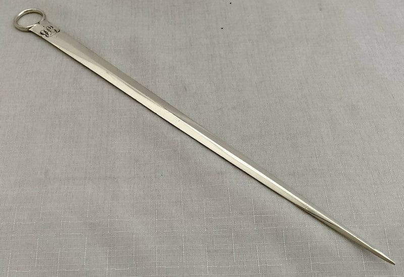 Georgian, George III, Silver Meat Skewer. London 1813 Eley, Fearn & Chawner. 3 troy ounces.