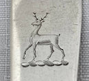 Georgian, George IV, Six Silver Crested Dessert Forks. York 1825 Barber, Cattle & North. 7.5 troy ounces. 