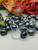 New 925S Peacock Pearl 48" station necklace