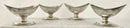 George III Four Scottish Silver Salts, Crested for Stuart of Bute. Edinburgh circa 1780 - 1810. 8.4 troy ounces.