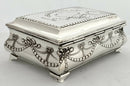 Edwardian Silver Box of Bombe Form. Birmingham 1908 Henry Matthews.