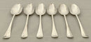 Georgian, George I, Six Silver Rat Tail Tablespoons. London 1727 Edward Hall. 10 troy ounces.