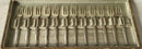 Cased set of twelve Dutch silver cake / pastry forks. M. Bijkamp of Steenwijk. 4.4 troy ounces.