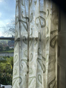 Paisley Green madras Lace Curtain Panel to finish 68'/120" 3metres long