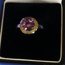 Silver Amethyst Ring Size M