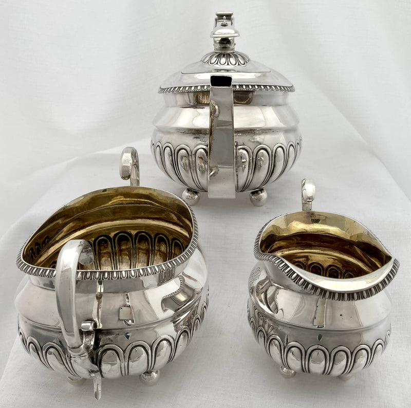 Georgian, George III, Scottish silver tea service. Edinburgh 1811 James McKay. 42 troy ounces.