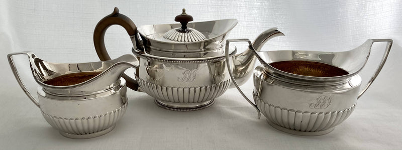 Georgian, George III, Silver Tea Set. London 1805 Richard Cook. 43 troy ounces.
