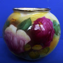 Royal Worcester Roses Vase Signed By Millie Hunt C1935