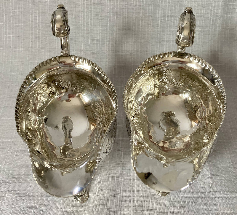 Georgian, George III, Pair of Silver Sauce Boats. London 1764 William Skeen. 13.7 troy ounces.