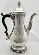 Georgian, George III, Silver Coffee Pot. London 1772 Francis Crump. 27.2 troy ounces.