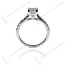 18ct White Gold Certified Princess-Cut Diamond 1.06ct Solitaire Ring