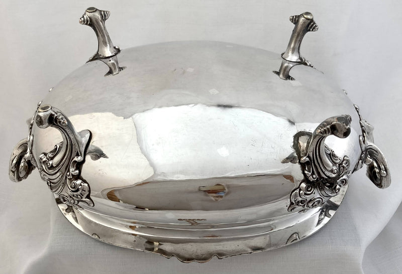 William IV Old Sheffield Plate Soup Tureen; Crested for Adams of Somerset. J. Dixon & Sons of Sheffield, circa 1835.