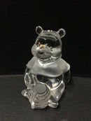 LENOX (Germany) Lead Crystal DISNEY 'Winnie The Pooh' with 22 Carat Gold Butterfly Clear and Frosted Glass Figurine Paperweight