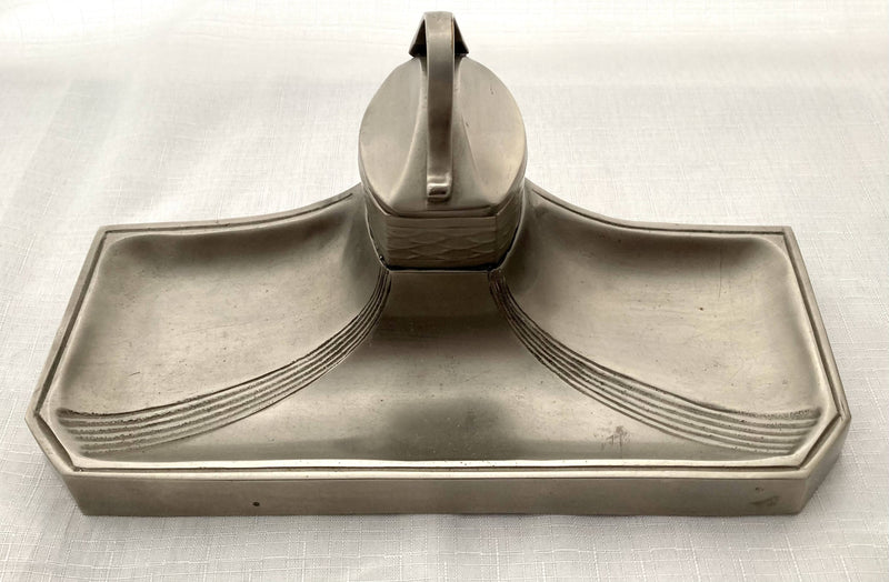 German Jugendstil Pewter Inkstand, circa 1890 - 1900.