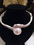 New Edison Pearl, White Zircon Bracelet