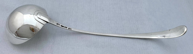 Georgian, George III, Greyhound Crested Silver Soup Ladle. London 1773 Thomas Ellis. 5.5 troy ounces.