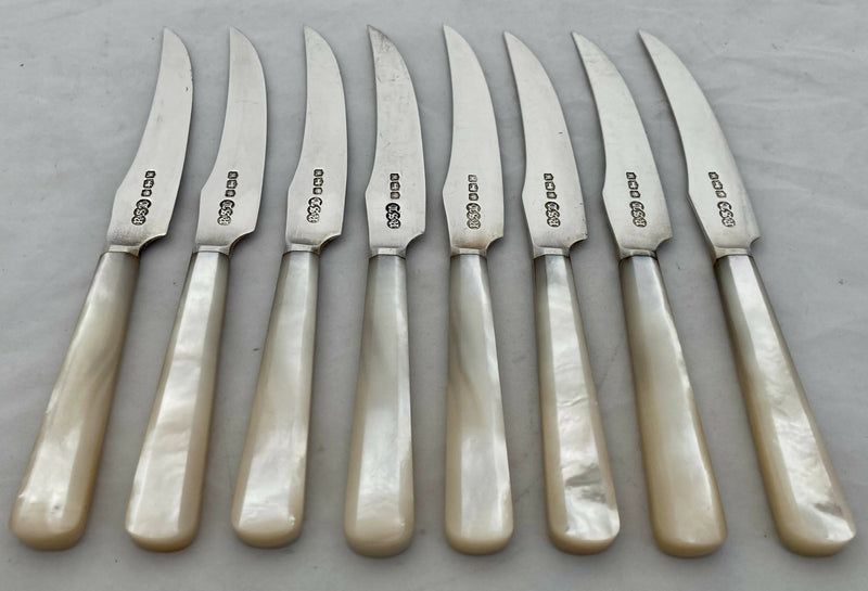 George VI Silver Hors d'Oeuvres Service for Eight. Sheffield 1939 Reid & Sons Ltd.